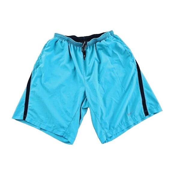 Nike Dri Fit Green Mens Pocket Drawstring Athletic Shorts Size M 9 Inch - Picture 1 of 7